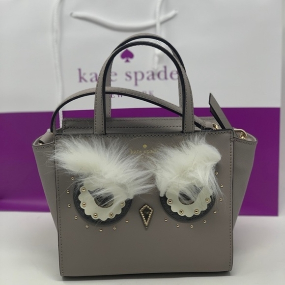 Kate Spade Taupe Satchel with Owl Accents - Picture 1 of 8
